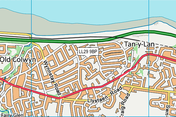 LL29 9BP map - OS VectorMap District (Ordnance Survey)