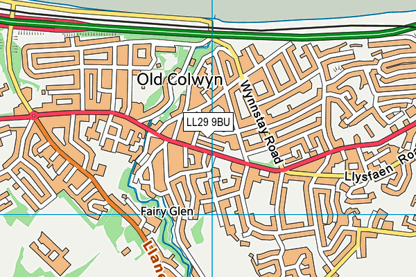LL29 9BU map - OS VectorMap District (Ordnance Survey)