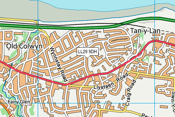 LL29 9DH map - OS VectorMap District (Ordnance Survey)