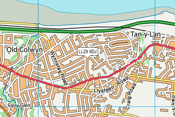 LL29 9DJ map - OS VectorMap District (Ordnance Survey)