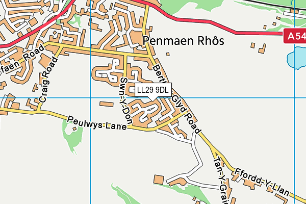 LL29 9DL map - OS VectorMap District (Ordnance Survey)