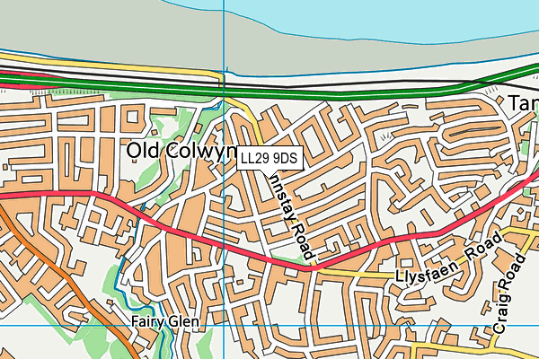 LL29 9DS map - OS VectorMap District (Ordnance Survey)