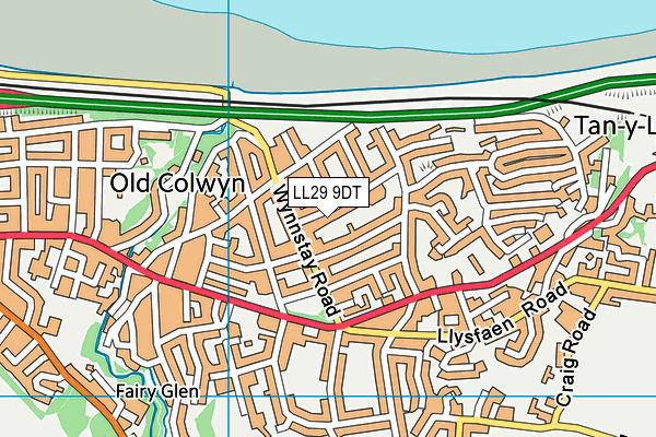 LL29 9DT map - OS VectorMap District (Ordnance Survey)