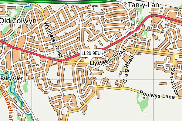 LL29 9EU map - OS VectorMap District (Ordnance Survey)
