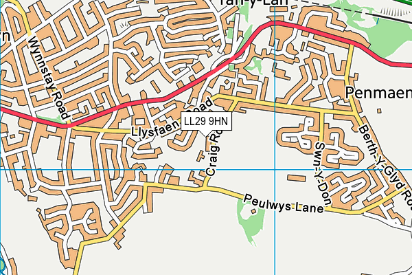LL29 9HN map - OS VectorMap District (Ordnance Survey)