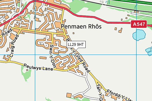 LL29 9HT map - OS VectorMap District (Ordnance Survey)