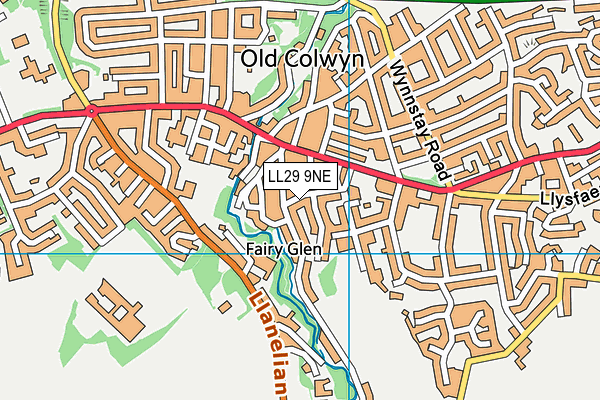 LL29 9NE map - OS VectorMap District (Ordnance Survey)