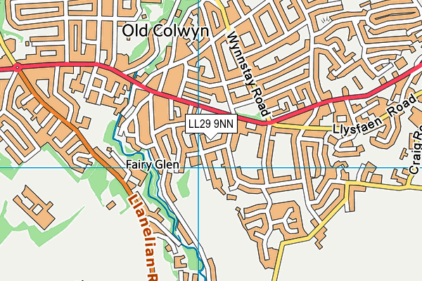LL29 9NN map - OS VectorMap District (Ordnance Survey)