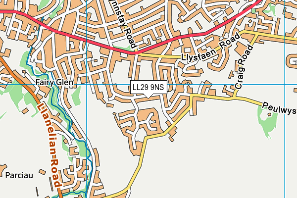 LL29 9NS map - OS VectorMap District (Ordnance Survey)
