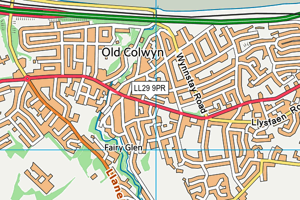 LL29 9PR map - OS VectorMap District (Ordnance Survey)