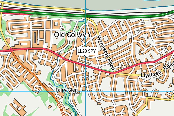 LL29 9PY map - OS VectorMap District (Ordnance Survey)