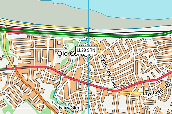 LL29 9RN map - OS VectorMap District (Ordnance Survey)