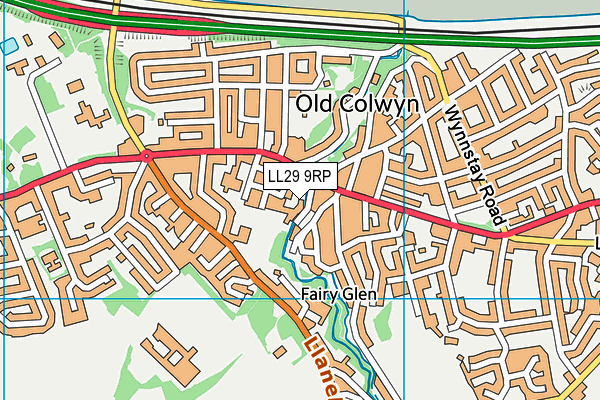 LL29 9RP map - OS VectorMap District (Ordnance Survey)