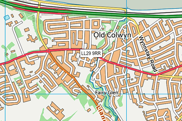 LL29 9RR map - OS VectorMap District (Ordnance Survey)
