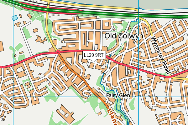 LL29 9RT map - OS VectorMap District (Ordnance Survey)