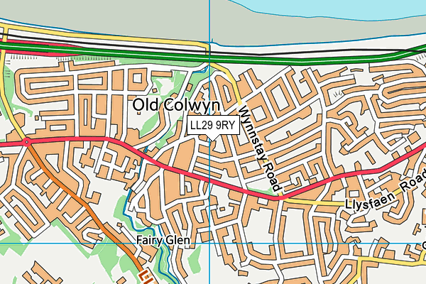 LL29 9RY map - OS VectorMap District (Ordnance Survey)