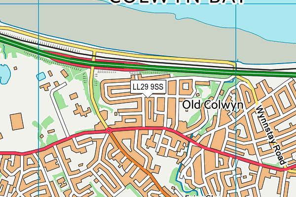 LL29 9SS map - OS VectorMap District (Ordnance Survey)