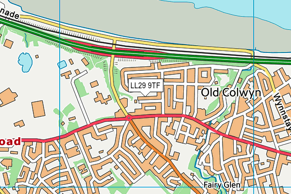 LL29 9TF map - OS VectorMap District (Ordnance Survey)
