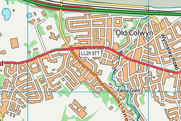 LL29 9TT map - OS VectorMap District (Ordnance Survey)