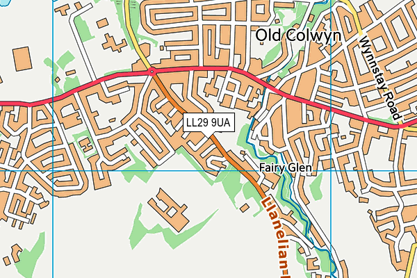 LL29 9UA map - OS VectorMap District (Ordnance Survey)