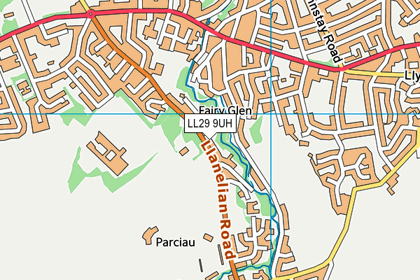 LL29 9UH map - OS VectorMap District (Ordnance Survey)
