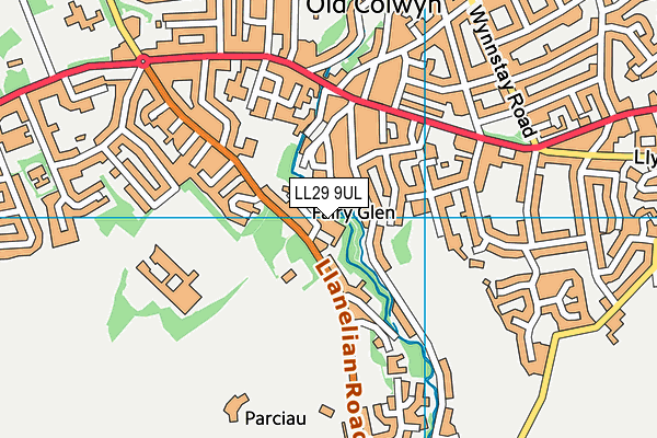 LL29 9UL map - OS VectorMap District (Ordnance Survey)