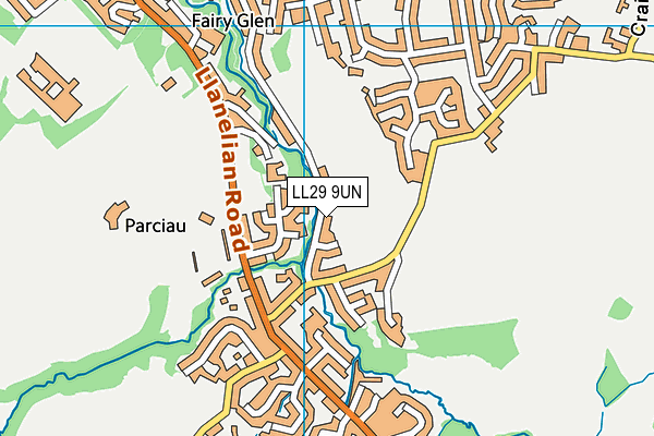 LL29 9UN map - OS VectorMap District (Ordnance Survey)
