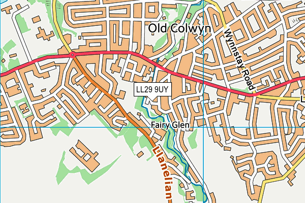 LL29 9UY map - OS VectorMap District (Ordnance Survey)