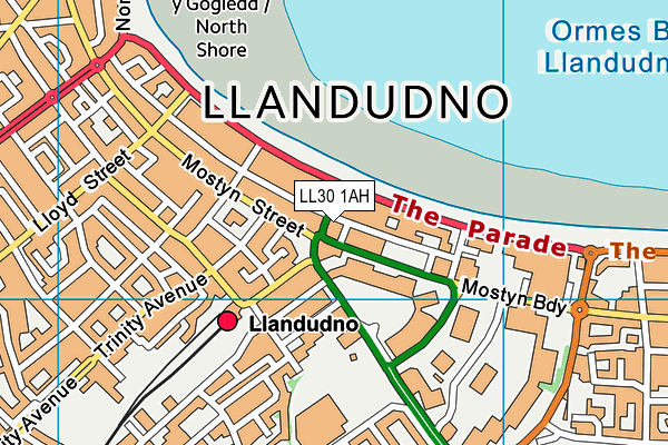 LL30 1AH map - OS VectorMap District (Ordnance Survey)