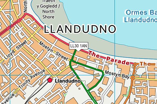 LL30 1AN map - OS VectorMap District (Ordnance Survey)