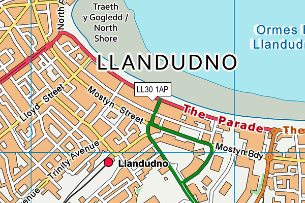 LL30 1AP map - OS VectorMap District (Ordnance Survey)