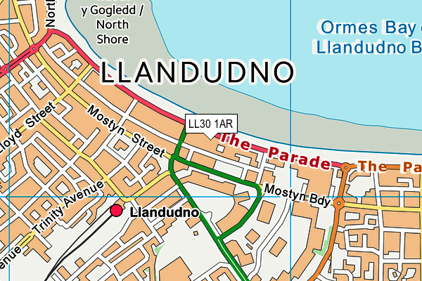 LL30 1AR map - OS VectorMap District (Ordnance Survey)