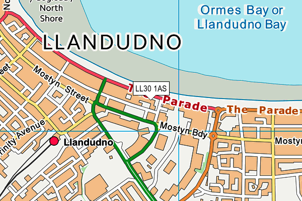 LL30 1AS map - OS VectorMap District (Ordnance Survey)