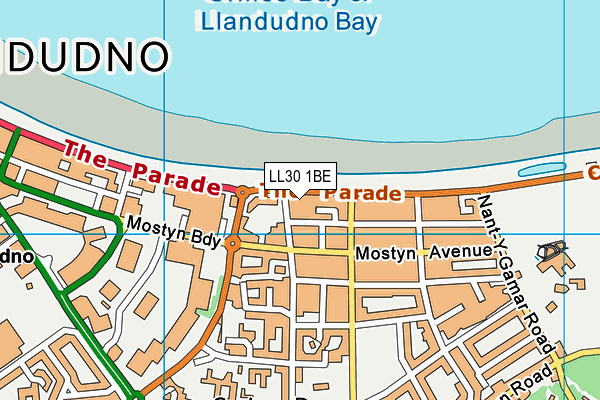 LL30 1BE map - OS VectorMap District (Ordnance Survey)