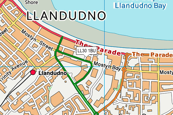LL30 1BU map - OS VectorMap District (Ordnance Survey)