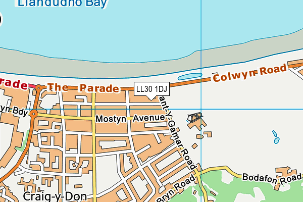 LL30 1DJ map - OS VectorMap District (Ordnance Survey)