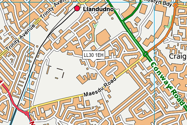 LL30 1EH map - OS VectorMap District (Ordnance Survey)