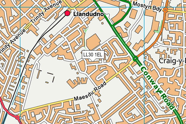 LL30 1EL map - OS VectorMap District (Ordnance Survey)