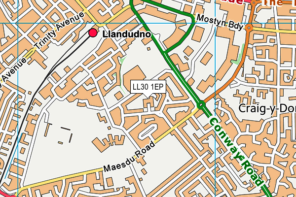 LL30 1EP map - OS VectorMap District (Ordnance Survey)