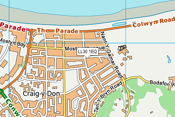 LL30 1EQ map - OS VectorMap District (Ordnance Survey)