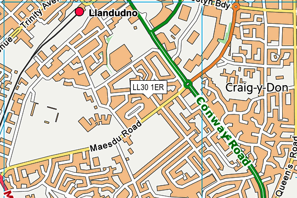 LL30 1ER map - OS VectorMap District (Ordnance Survey)