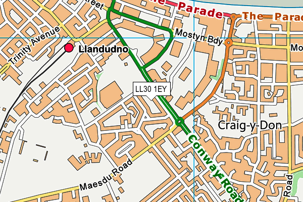 LL30 1EY map - OS VectorMap District (Ordnance Survey)