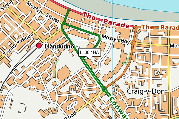 LL30 1HA map - OS VectorMap District (Ordnance Survey)