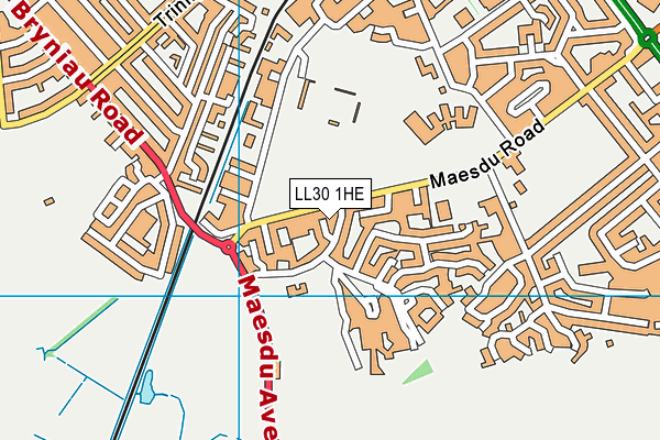 LL30 1HE map - OS VectorMap District (Ordnance Survey)
