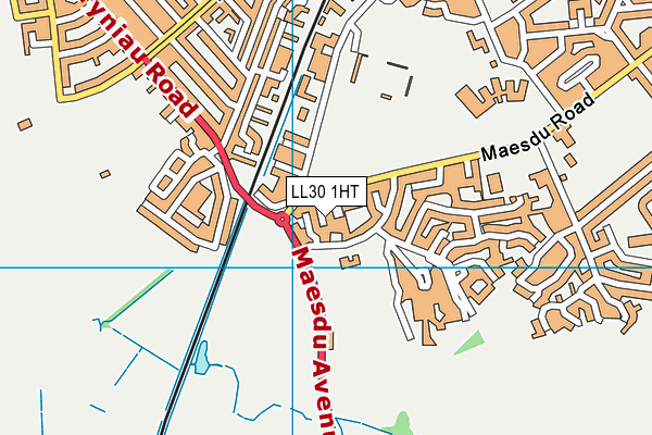 LL30 1HT map - OS VectorMap District (Ordnance Survey)