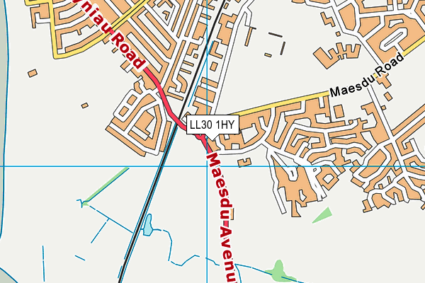 LL30 1HY map - OS VectorMap District (Ordnance Survey)