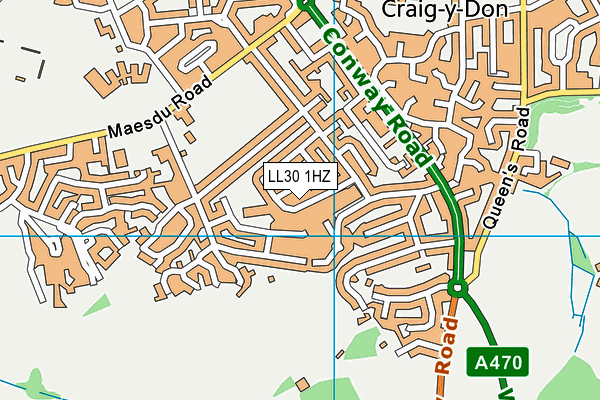 LL30 1HZ map - OS VectorMap District (Ordnance Survey)