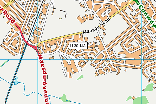 LL30 1JA map - OS VectorMap District (Ordnance Survey)