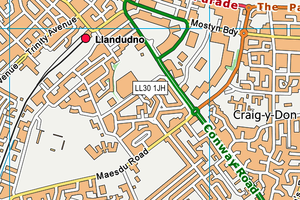 LL30 1JH map - OS VectorMap District (Ordnance Survey)