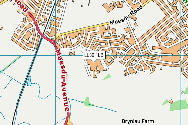 LL30 1LB map - OS VectorMap District (Ordnance Survey)